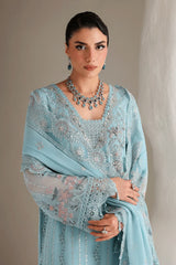 RM-ST-208 – Ice Blue Luxury Embroidered 3 Piece Pakistani Formal Suit