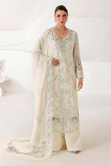 RM-ST-206 – Ivory Cream Luxury Embroidered 3 Piece Pakistani Formal Suit