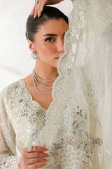 RM-ST-206 – Ivory Cream Luxury Embroidered 3 Piece Pakistani Formal Suit