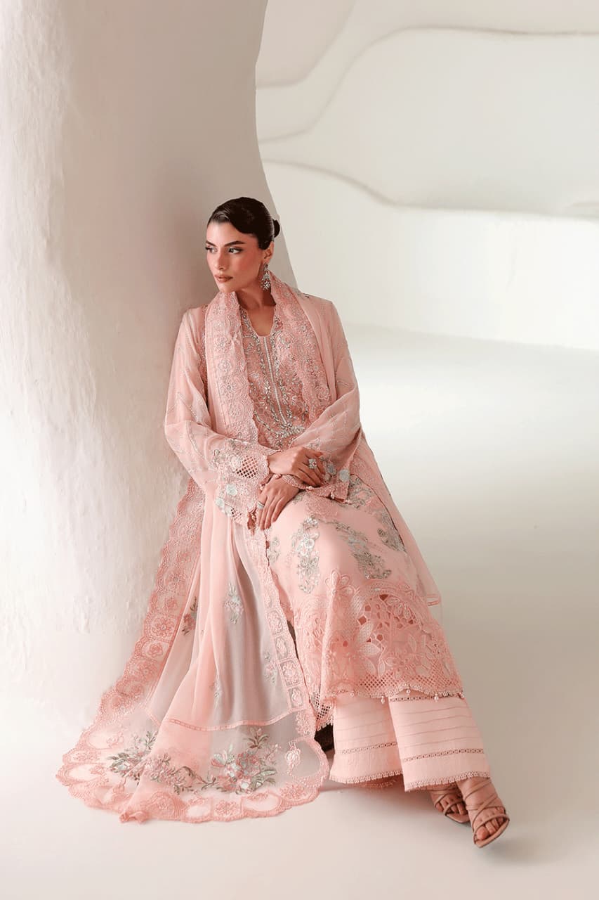RM-ST-205 – Blush Peach Luxury Embroidered 3 Piece Pakistani Formal Suit