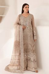 RM-ST-204 – Champagne Taupe Luxury Embroidered 3 Piece Pakistani Formal Suit