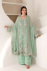 RM-ST-203 – Pastel Mint Green Luxury Embroidered 3 Piece Pakistani Formal Suit