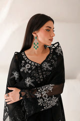 RM-ST-202 – Black Luxury Embroidered 3 Piece Pakistani Formal Suit