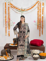 VEL004 – Black Luxury Sequin Embroidered Micro Velvet 3 Piece Suit TANVEER COLLECTION