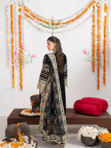 VEL004 – Black Luxury Sequin Embroidered Micro Velvet 3 Piece Suit TANVEER COLLECTION