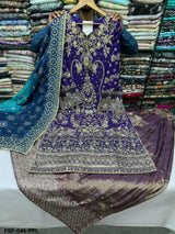 FSP-046-PPL – Royal Purple Luxury Embroidered Formal Suit