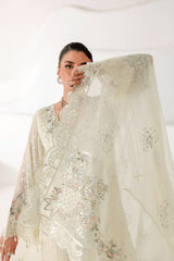 RM-ST-206 – Ivory Cream Luxury Embroidered 3 Piece Pakistani Formal Suit