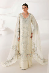 RM-ST-206 – Ivory Cream Luxury Embroidered 3 Piece Pakistani Formal Suit