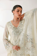 RM-ST-206 – Ivory Cream Luxury Embroidered 3 Piece Pakistani Formal Suit
