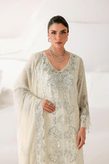 RM-ST-206 – Ivory Cream Luxury Embroidered 3 Piece Pakistani Formal Suit